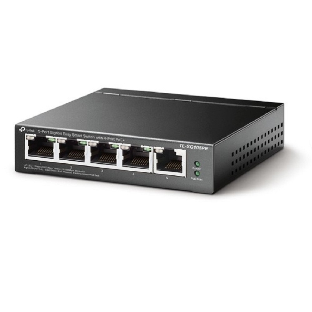 TP-Link TL-SG105PE Коммутатор Easy Smart с 5 гигабитными портами (4 порта PoE+)