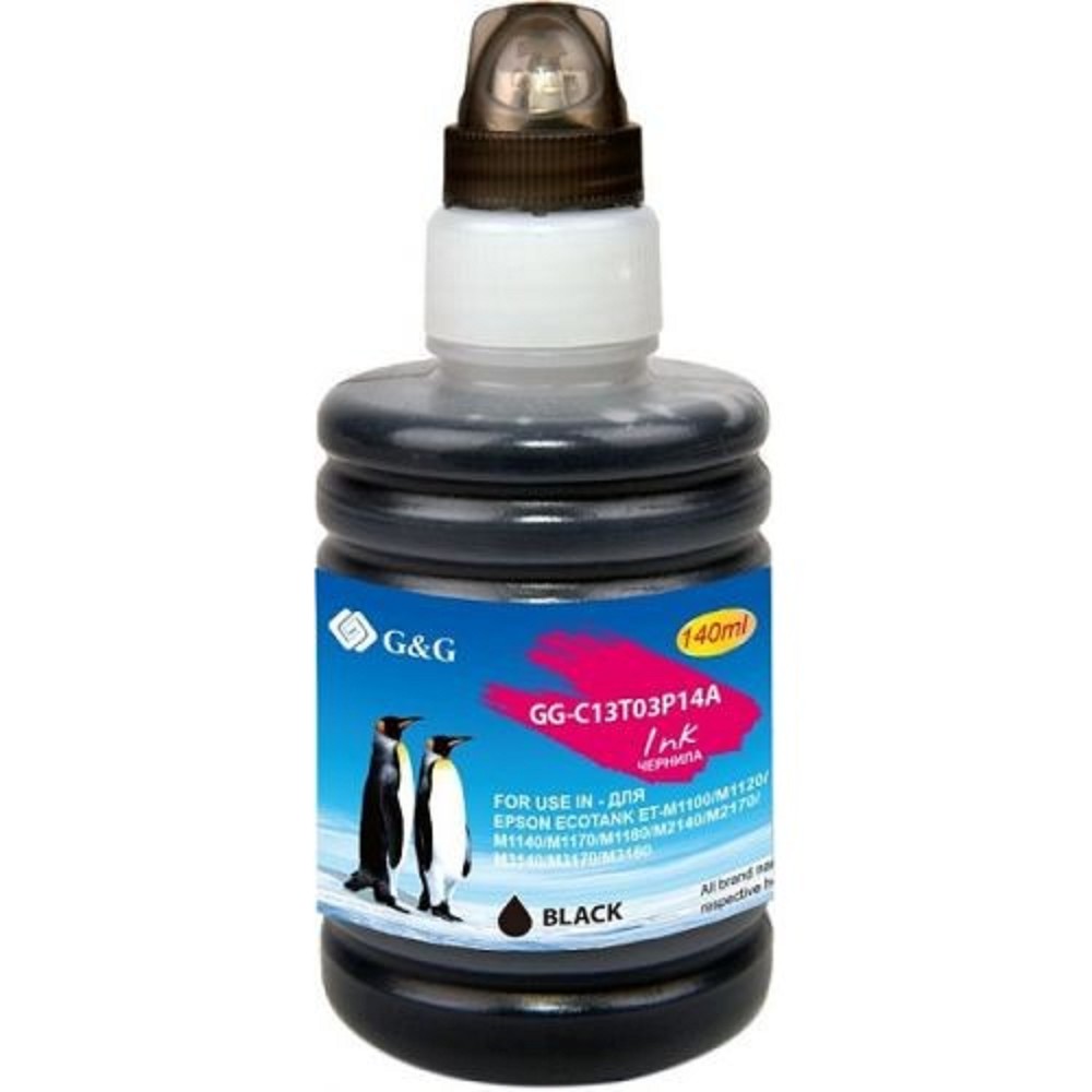 Чернила G&amp;G GG-C13T03P14A черный140мл для  Epson M1100/M1120/M1140/M1170/M1180