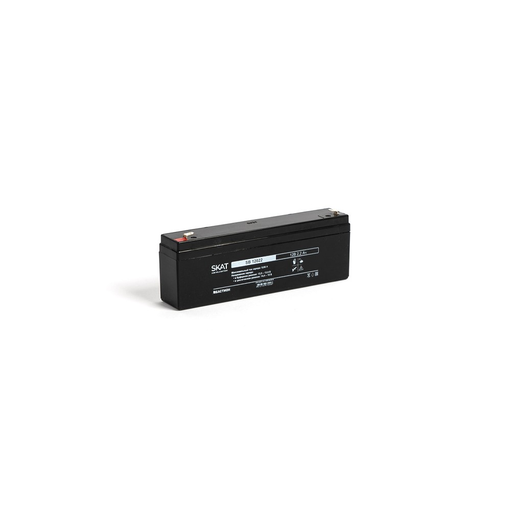 АКБ БАСТИОН SKAT SB 12022 AGM 12V 2,2Ач I зар.0,66 А, ножевые клеммы F1, ШхГхВ, мм 35х177х60, гарантия 18 мес (2539) 
