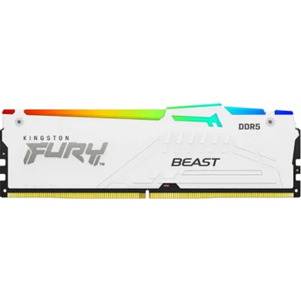 Kingston DDR5 DIMM 32GB 5600MHz KF556C36BWEA-32 Fury Beast White Expo RGB RTL Gaming PC5-44800 CL36 288-pin 1.25В kit single rank с радиатором Ret