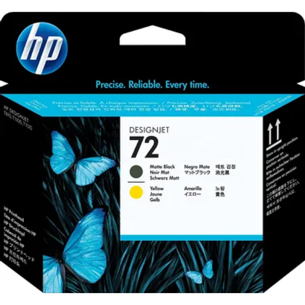 HP C9384A Печатающая головка №72, Matte Black &amp; Yellow {DJ T610/T620/T770/T1100/T1120/T1200, Matte Black &amp; Yellow}