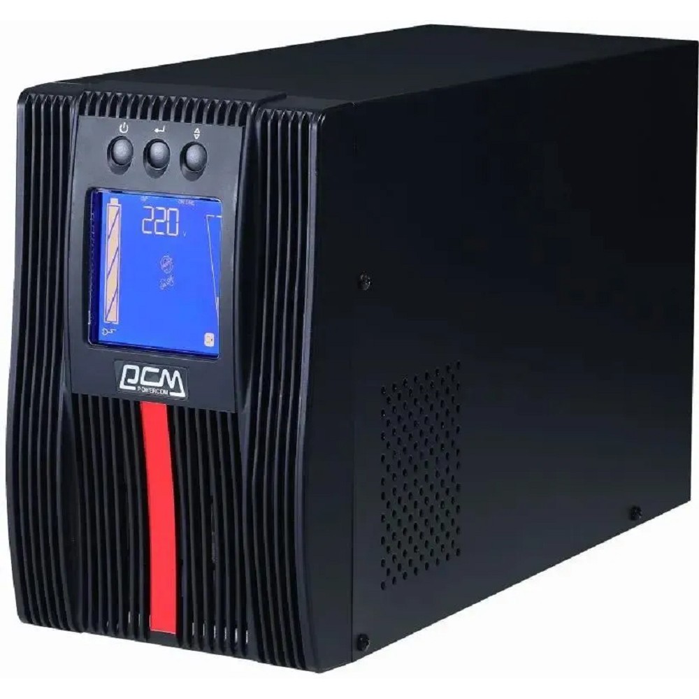 PowerCom Macan MAC-2000 ИБП {On-Line, 2000VA/2000W, Tower, IEC, LCD, Serial+USB, SNMPslot, подкл. доп. батарей} (1034862)