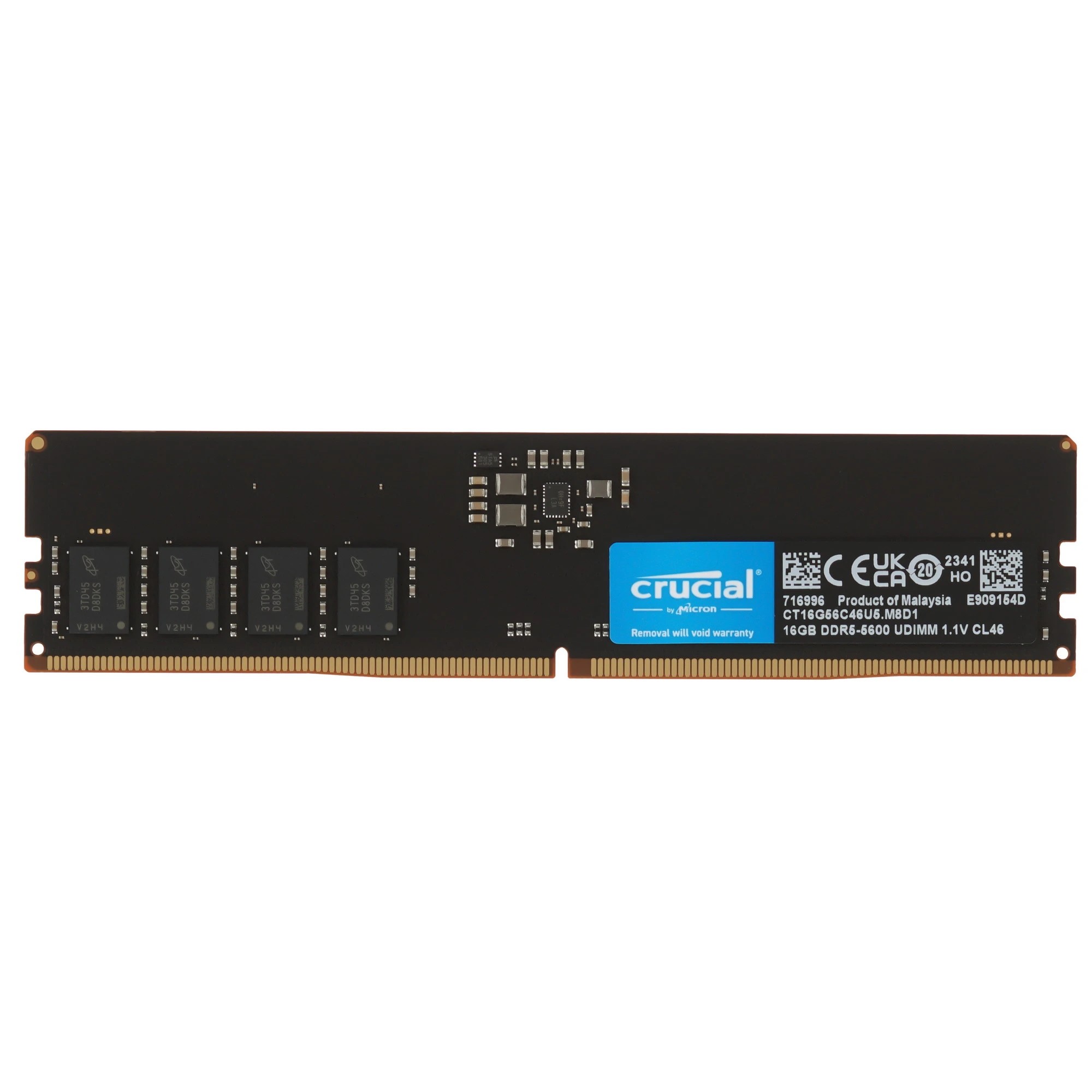 Crucial DDR5 UDIMM 16GB 5600MHz CP16G56C46U5 Pro Black 