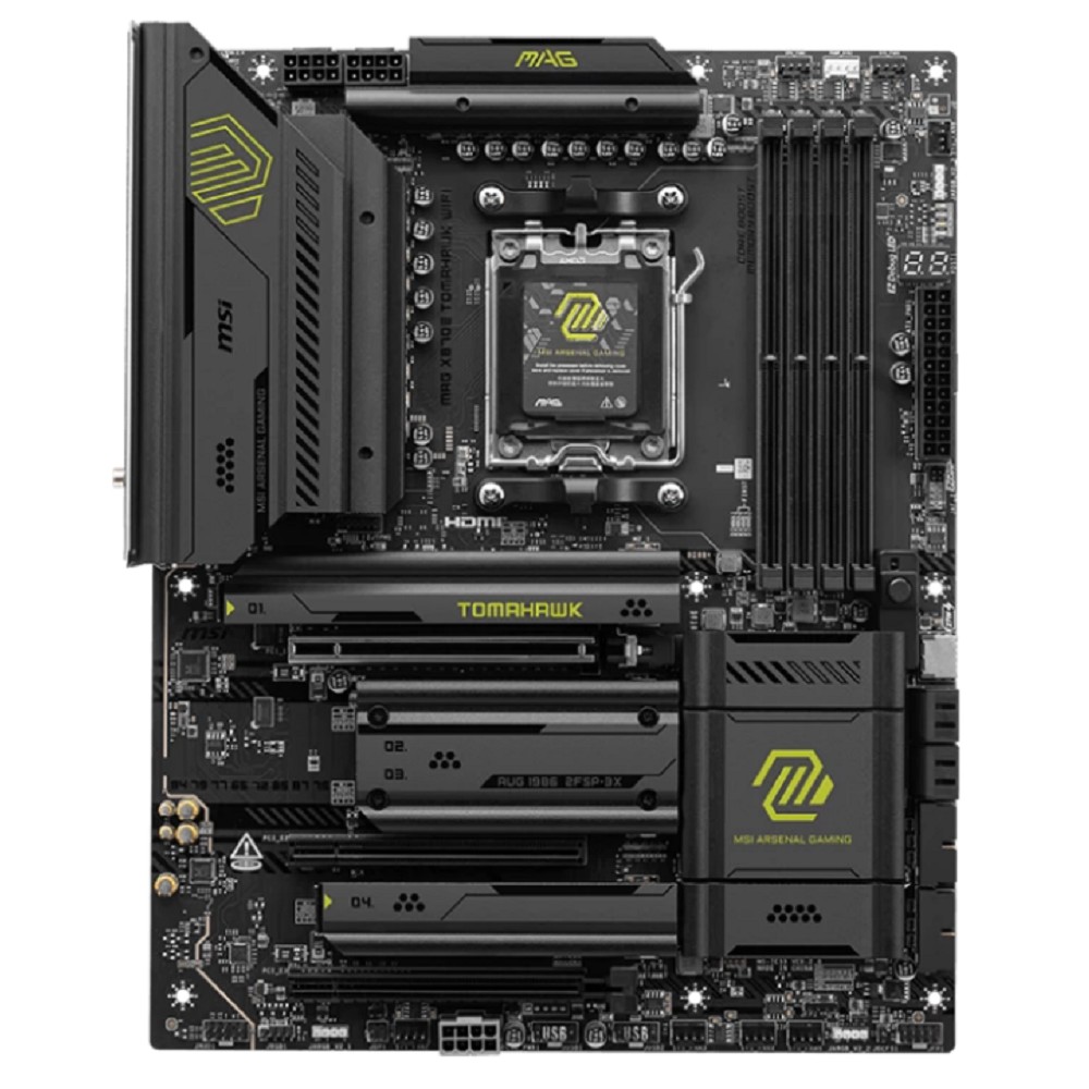MSI MAG X870E TOMAHAWK WIFI {X870, AM5, 4*DDR5, 3*PCIEx16, 4*M.2, 4*TypeC, 2*USB3.2Gen2, 7*USB3.2Gen1, 8*USB2.0, 4*SATA3.0, 5G, Type-C DP, HDMI, ATX} RTL
