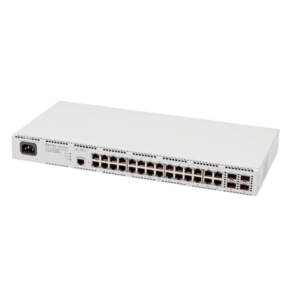 ELTEX MES2428P_AC Ethernet-коммутатор  24 порта 10/100/1000BASE-T (PoE/PoE+), 4 Combo-порта 10/100/1000BASE-T/100BASE-FX/1000BASE-X, L2, 220В AC