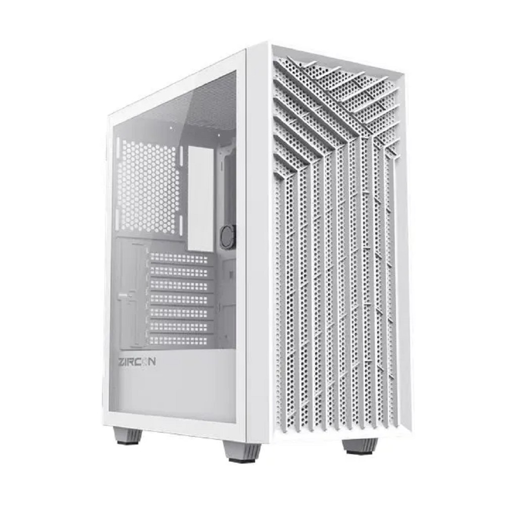 Повреждение упаковки Zircon Корпус Tropez WT без БП (Midi Tower,ATX,Бел,1*USB3.0,1*USB2.0)