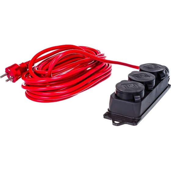 PowerCube Удлинитель в бухте (PC-3G-3B-10(IP)) 10м, IP44, 3 розетки с/з,16А