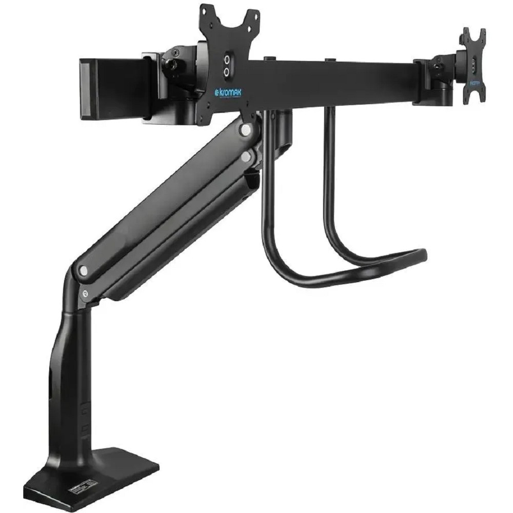 Kromax OFFICE-20 черный  Настольный кронштейн для двух мониторов 17"-35" (до 2х10кг)