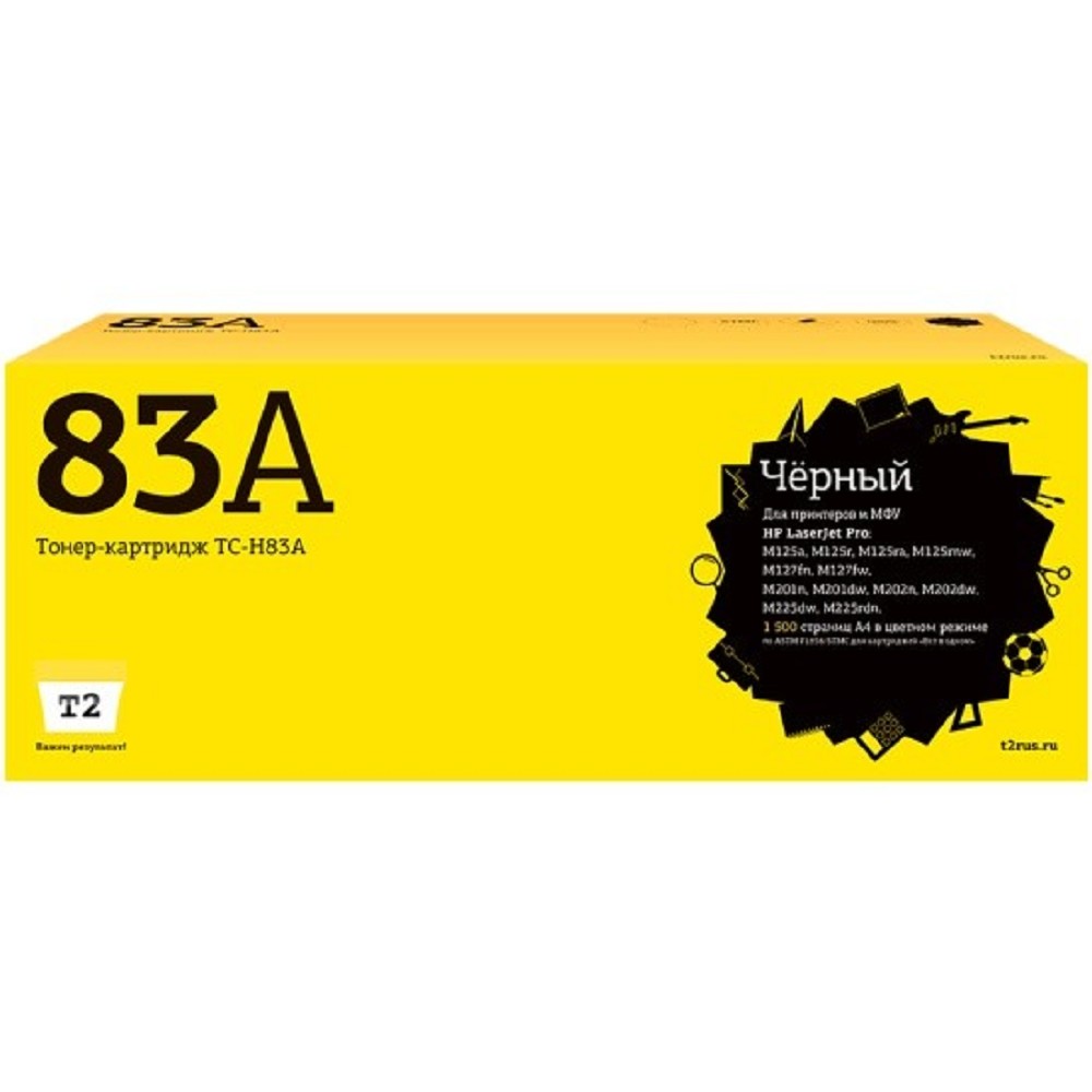 T2 CF283A  Картридж (TC-H83A) для HP LaserJet Pro M125nw/127fn (1500 стр.) с чипом (TC-H83A)