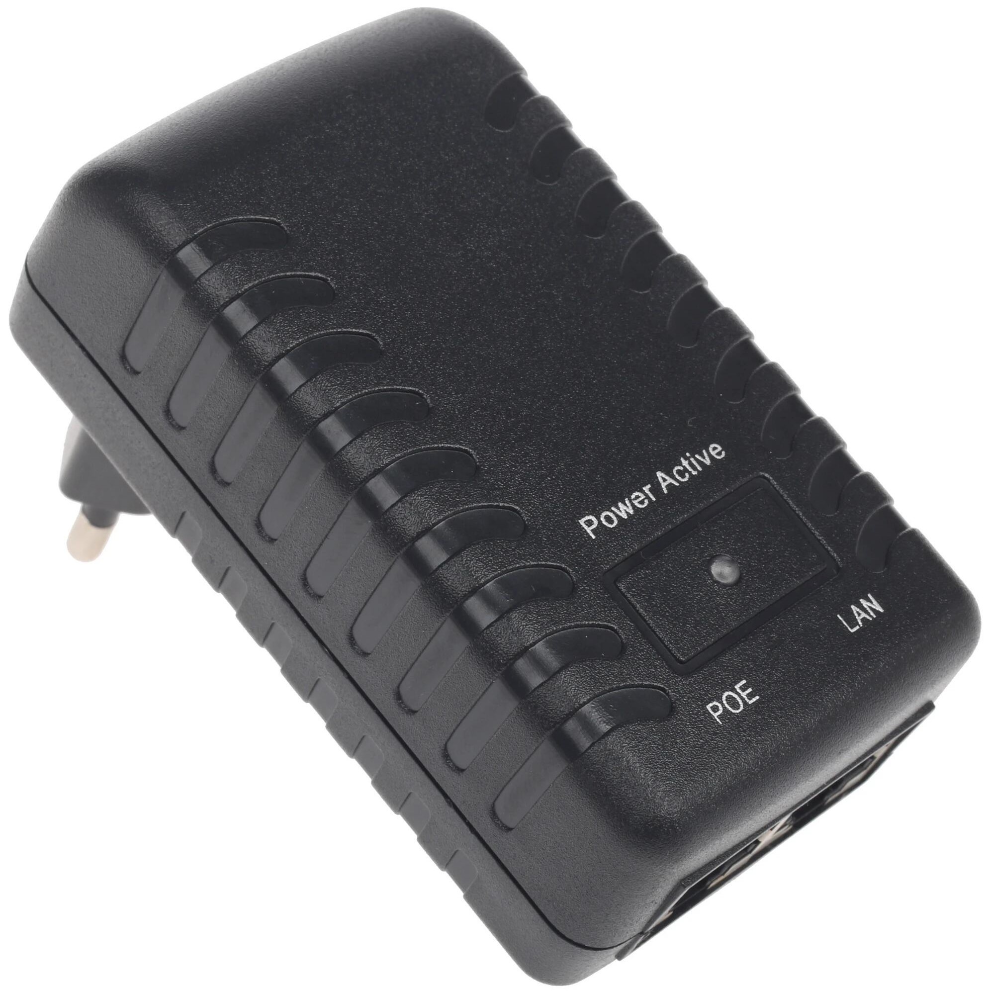ORIENT SAP-48POE, PoE инжектор питания 24 Вт, AC 100-240V/ DC 48V, 0.5A, вход: RJ45 LAN 10/100, выход: RJ45 PoE тип B (4/5+,7/, совместим с оборудованием PoE IEEE 802.3af, уст.в розетку (29968)