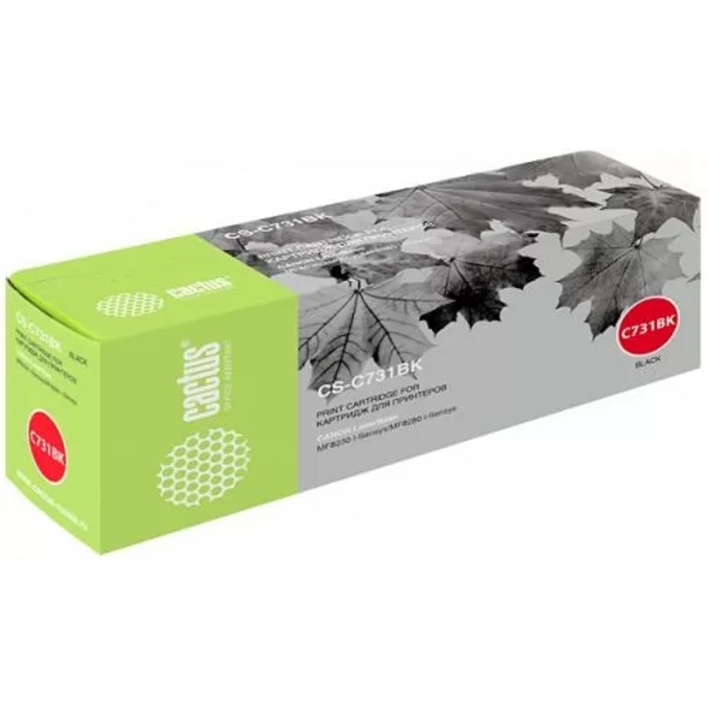 CACTUS Cartridge CS-C731BK Тонер-картридж  черный для Canon LaserBase MF8230 i-Sensys/MF8280 i-Sensys (1600стр.)