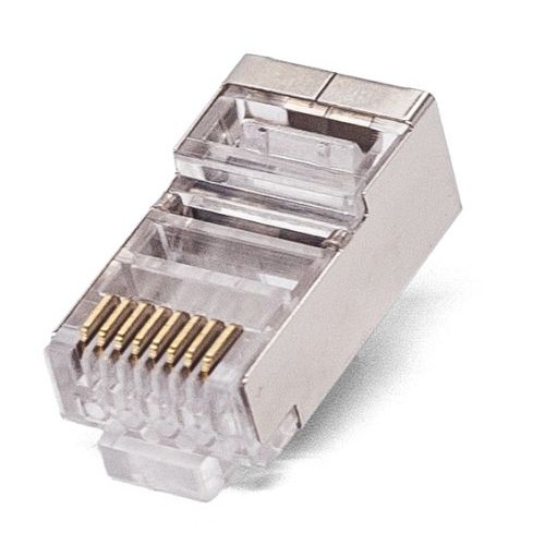 Filum FL-NA-PLUG6-3 Коннектор RJ-45, 6 кат., 8p8c, экран, 50 мкм, универсальный, для одножильного и многожильного кабеля, уп/100 шт (873374)