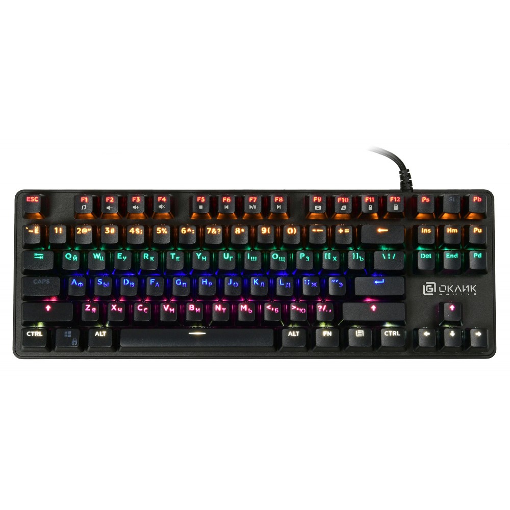 Клавиатура игровая Oklick 969G SHOTGUN механическая черный USB Multimedia for gamer LED [1176616]
