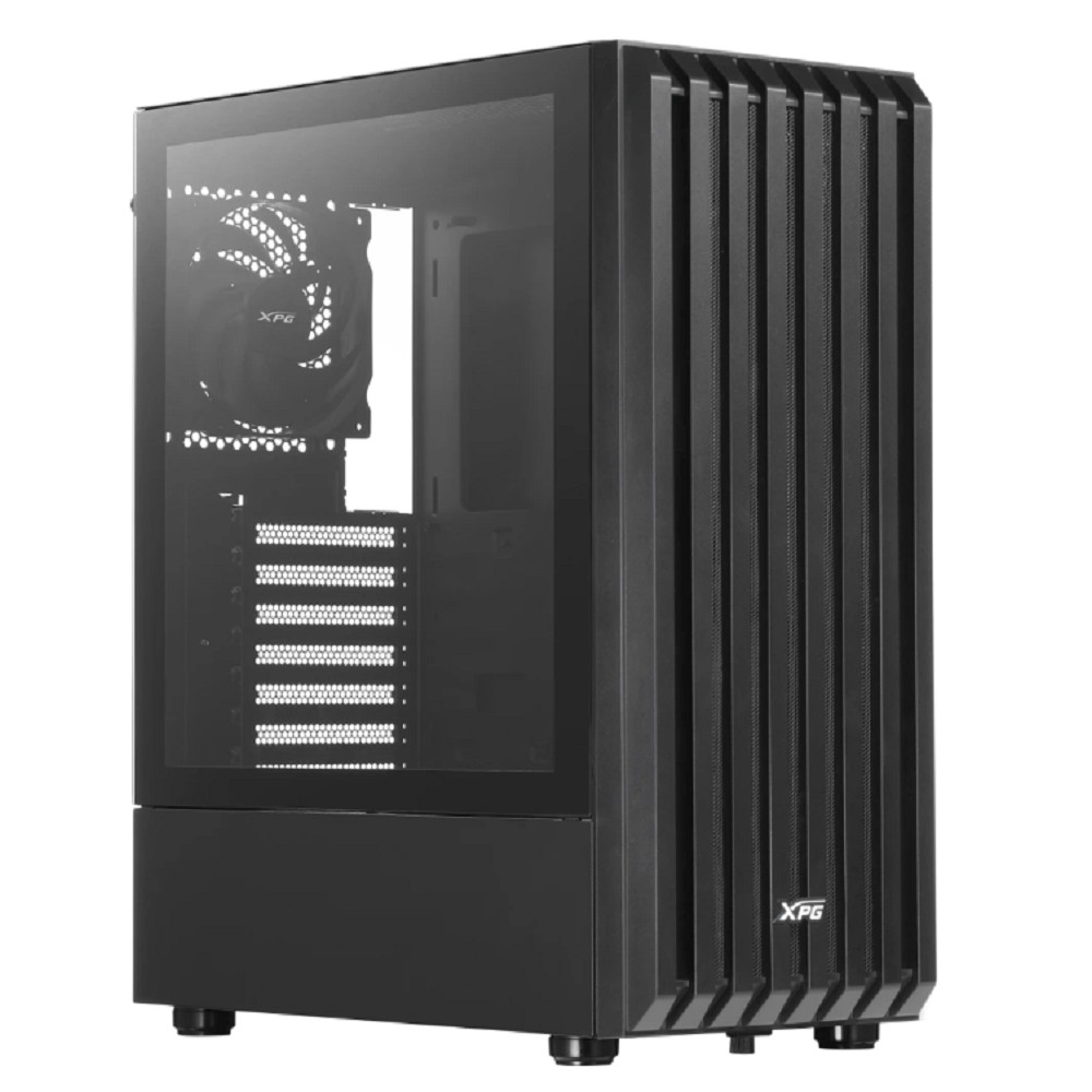 XPG VALOR STORM BLACK (VALORSTORMMTWOF-BKCWW) (Midi-Tower, черный, TG)
